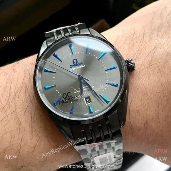 New Style Replica Omega Seamaster UAE Edition Black and Gray Watch New Style Replica Omega Seamaster UAE Edition Black and Gray Watch