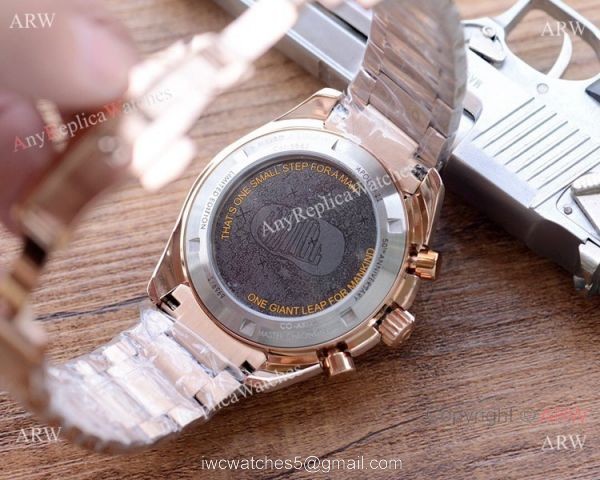 New! Copy Omega Speedmaster Apollo Rose Gold Chronograph Watch New! Copy Omega Speedmaster Apollo Rose Gold Chronograph Watch
