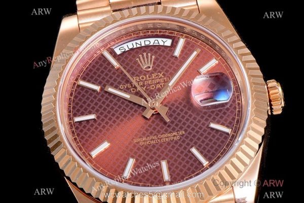 (GM) Best Replica Rolex Day Date 40mm Watch Chocolate Dial Rose Gold Case (GM) Best Replica Rolex Day Date 40mm Watch Chocolate Dial Rose Gold Case