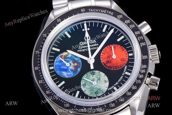 Replica OM Factory Omega Speedmaster Moonwatch With 3 Colors Sub-Dials Black Ceramic Bezel Replica OM Factory Omega Speedmaster Moonwatch With 3 Colors Sub-Dials Black Ceramic Bezel