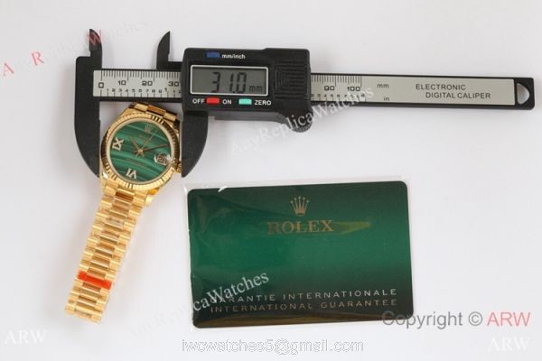 EW Factory Rolex Oyster Perpetual Datejust Watch Malachite Face Yellow Gold 31mm EW Factory Rolex Oyster Perpetual Datejust Watch Malachite Face Yellow Gold 31mm