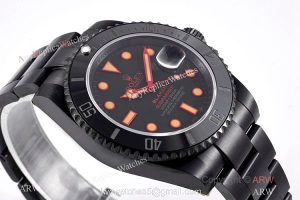 2021 New! Swiss Grade Rolex Submariner Blaken IPK 2824 Men Watch Orange Markers 2021 New! Swiss Grade Rolex Submariner Blaken IPK 2824 Men Watch Orange Markers