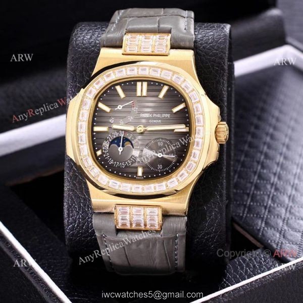 AAA Copy Patek Philippe Nautilus Yellow Gold Power Reserve Watches Diamond Bezel AAA Copy Patek Philippe Nautilus Yellow Gold Power Reserve Watches Diamond Bezel