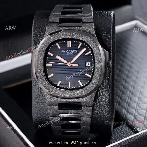 Best Replica Patek Philippe Nautilus Frosted Watch Solid Black 40mm Best Replica Patek Philippe Nautilus Frosted Watch Solid Black 40mm