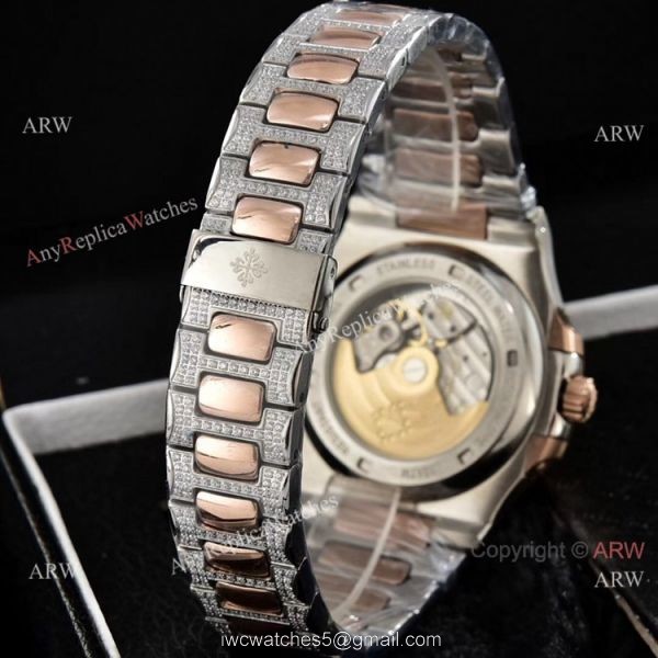 Luxury Copy Patek Philippe Nautilus Yellow Gold Full Diamond Watches Luxury Copy Patek Philippe Nautilus Yellow Gold Full Diamond Watches