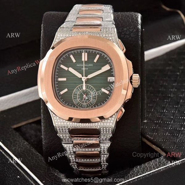 AAA Quality Patek Philippe Nautilus Chronograph Watches Diamond Band AAA Quality Patek Philippe Nautilus Chronograph Watches Diamond Band