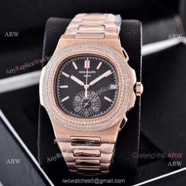 Clone Patek Philippe Nautilus Chronograph Watches Rose Gold and Diamond Fashion Style Clone Patek Philippe Nautilus Chronograph Watches Rose Gold and Diamond Fashion Style