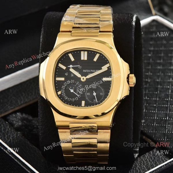 Patek Philippe Power Reserve Moonphase Copy Watches All Gold 40mm Patek Philippe Power Reserve Moonphase Copy Watches All Gold 40mm