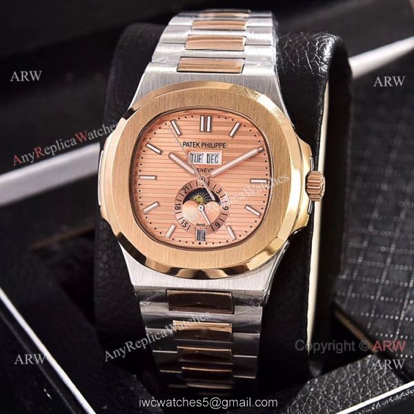 Copy Patek Philippe Annual Calendar Watches 39.5mm 2-Tone Rose Gold Copy Patek Philippe Annual Calendar Watches 39.5mm 2-Tone Rose Gold