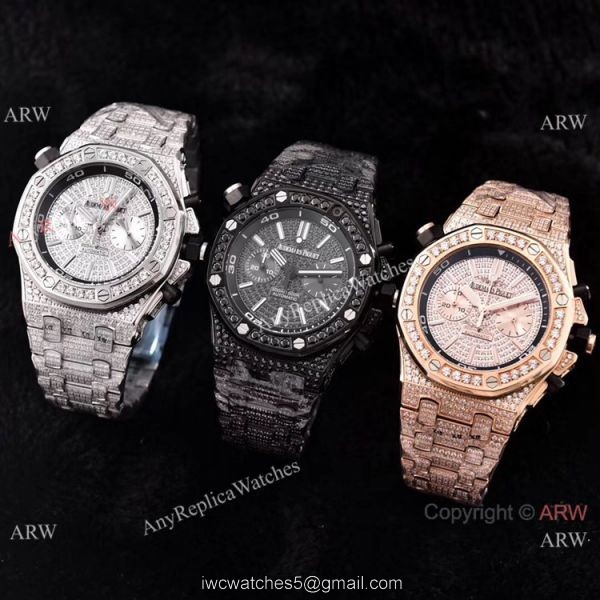 Copy Audemars Piguet Royal Oak Offshore Diver Iced Out Diamond Watches 43mm Copy Audemars Piguet Royal Oak Offshore Diver Iced Out Diamond Watches 43mm
