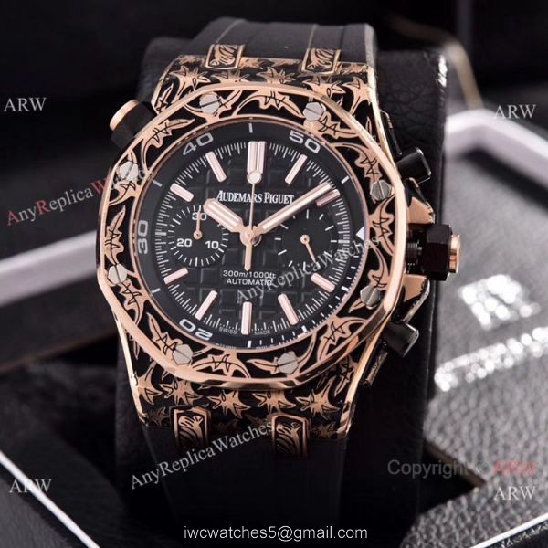 Copy Audemars Piguet Diver Rose Gold Engraving Watches Chronograph Movement Copy Audemars Piguet Diver Rose Gold Engraving Watches Chronograph Movement