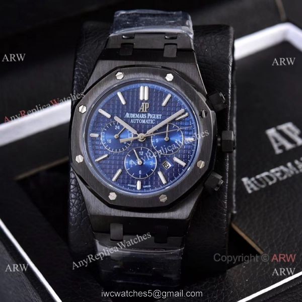 Knockoff Audemars Piguet Royal Oak 41mm Watches Gray Dial Blue Subdials Knockoff Audemars Piguet Royal Oak 41mm Watches Gray Dial Blue Subdials