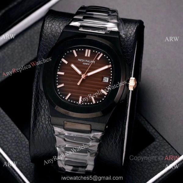 Knockoff Patek Philippe Nautilus All Black Watches Blue Gradient Dial Knockoff Patek Philippe Nautilus All Black Watches Blue Gradient Dial