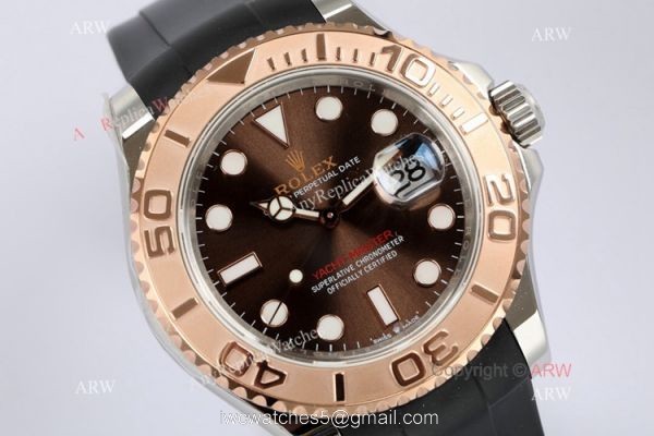 EW Factory Rolex Yacht Master 40mm Watch Chocolate Dial Rubber Strap EW Factory Rolex Yacht Master 40mm Watch Chocolate Dial Rubber Strap