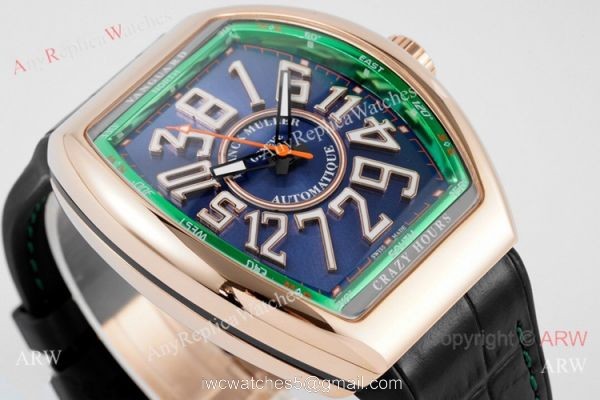 ABF Swiss Replica Franck Muller V45 CRAZY HOUR Watch 44mm Rose Gold ABF Swiss Replica Franck Muller V45 CRAZY HOUR Watch 44mm Rose Gold