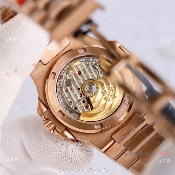 Swiss Grade Patek Philippe Nautilus PPF Cal.324 Rose Gold Brown Dial Watch 40mm Swiss Grade Patek Philippe Nautilus PPF Cal.324 Rose Gold Brown Dial Watch 40mm