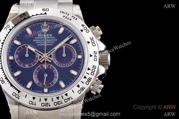 Best 1:1 Swiss Rolex Daytona JH Factory 4130 Chronograph Watch Stainless Steel Blue Dial Best 1:1 Swiss Rolex Daytona JH Factory 4130 Chronograph Watch Stainless Steel Blue Dial