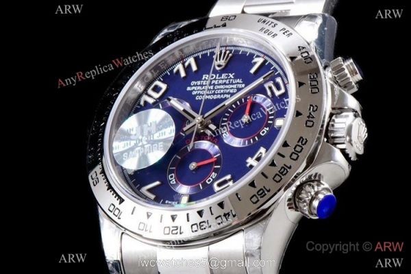 Best 1:1 Swiss Replica Rolex Daytona JH 4130 Chronograph Watch Blue Arabic Dial Best 1:1 Swiss Replica Rolex Daytona JH 4130 Chronograph Watch Blue Arabic Dial