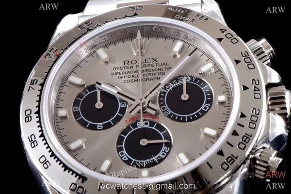 Best 1:1 Replica Rolex Daytona JH Factory 4130 Gray Chronograph Dial Watch 40mm Best 1:1 Replica Rolex Daytona JH Factory 4130 Gray Chronograph Dial Watch 40mm