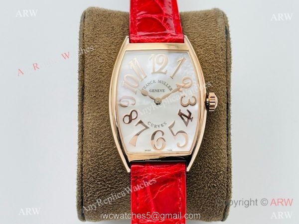 Highest Quality Copy Franck Muller Lady Cintree Curvex Rose Gold Watches Swiss Quartz Highest Quality Copy Franck Muller Lady Cintree Curvex Rose Gold Watches Swiss Quartz