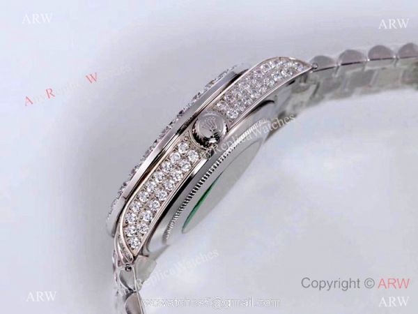 Iced Out Rolex New Oyster Perpetual Pearlmaster 39 Copy Watch Roman Markers Iced Out Rolex New Oyster Perpetual Pearlmaster 39 Copy Watch Roman Markers