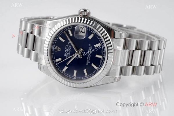 Swiss Clone Rolex Datejust Presidential 31mm Watch SS Blue Dial Swiss Clone Rolex Datejust Presidential 31mm Watch SS Blue Dial