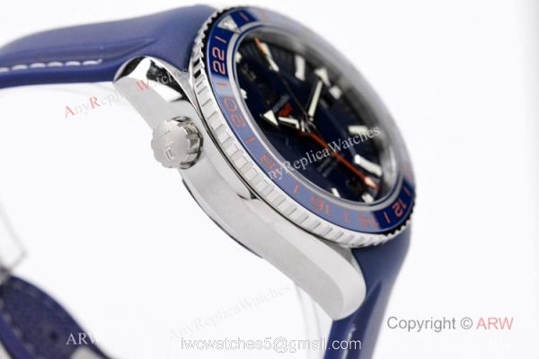 Swiss Copy Omega Seamaster Planet Ocean 600m Co-Axial GMT VSF 8605 Watch Blue Rubber Strap Swiss Copy Omega Seamaster Planet Ocean 600m Co-Axial GMT VSF 8605 Watch Blue Rubber Strap