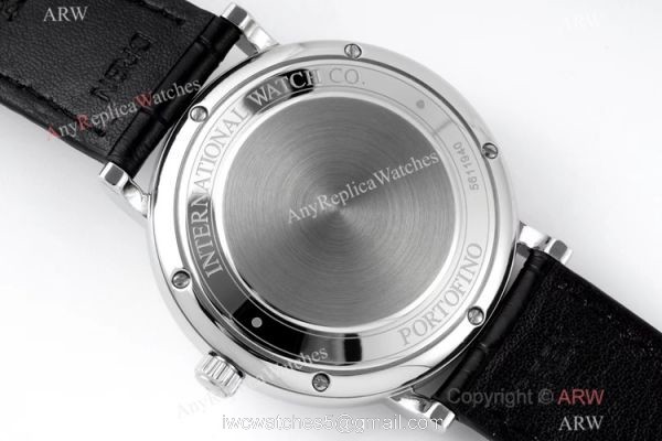 AI Factory Best Replica IWC Portofino Hand Wound 8 Days Moon Phase Watch SS White Dial AI Factory Best Replica IWC Portofino Hand Wound 8 Days Moon Phase Watch SS White Dial