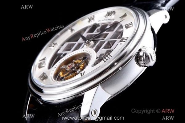 Super Clone Blancpain Fantasy Swiss Tourbillon White Dial Watch 43mm Men Super Clone Blancpain Fantasy Swiss Tourbillon White Dial Watch 43mm Men