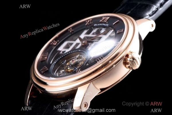 Super Clone Blancpain Fantasy Tourbillon Skeleton Rose Gold Watch 43mm Super Clone Blancpain Fantasy Tourbillon Skeleton Rose Gold Watch 43mm