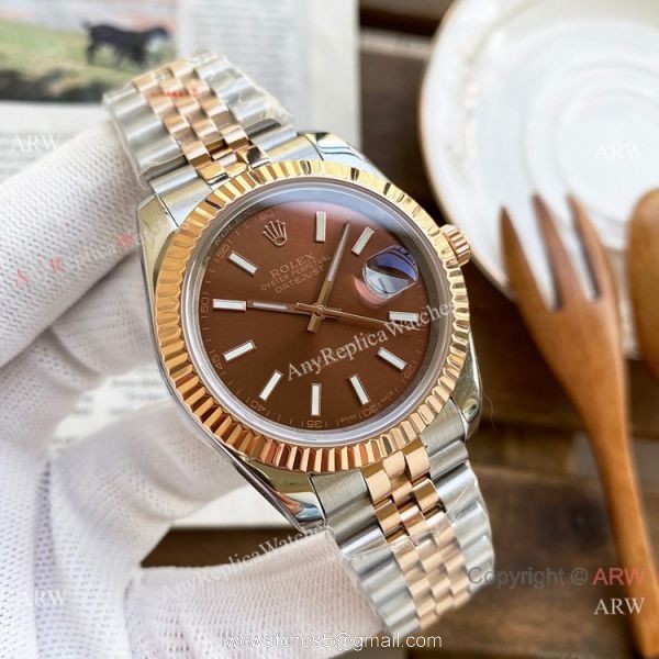 Best Replica Rolex DateJust Men Watches Two Tone Rose Gold White Face 40mm Best Replica Rolex DateJust Men Watches Two Tone Rose Gold White Face 40mm