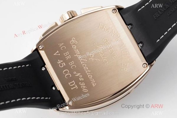 Swiss Grade 1 Replica Franck Muller Vanguard Yachting V45 Rose Gold Black Men Watch Seagull 7750 Chronograph Swiss Grade 1 Replica Franck Muller Vanguard Yachting V45 Rose Gold Black Men Watch Seagull 7750 Chronograph