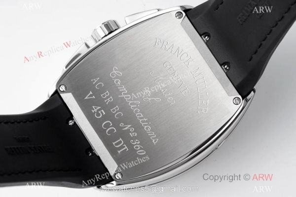 Swiss Grade 1-1 Replica Franck Muller Vanguard Yachting V45 SS Black Dial Watch Seagull 7750 Chronograph Swiss Grade 1-1 Replica Franck Muller Vanguard Yachting V45 SS Black Dial Watch Seagull 7750 Chronograph