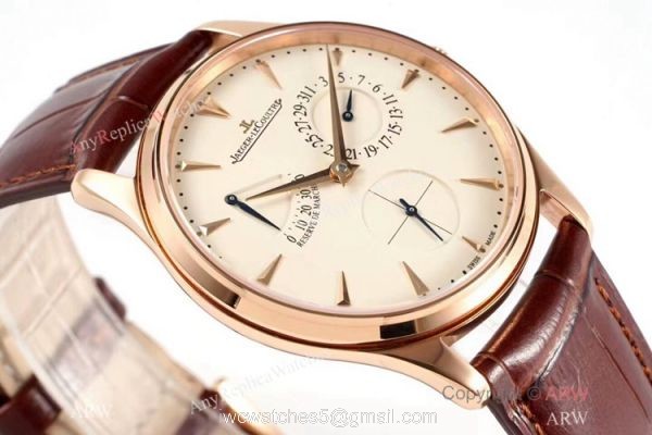 ZF Jaeger-LeCoultre Master Ultra Thin Power Reserve Rose Gold Watch Swiss Replica Watches ZF Jaeger-LeCoultre Master Ultra Thin Power Reserve Rose Gold Watch Swiss Replica Watches