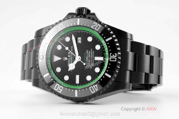 New! Swiss Replica Rolex Blaken Sea-Dweller 44mm Cerachrom Bezel Green Inner New! Swiss Replica Rolex Blaken Sea-Dweller 44mm Cerachrom Bezel Green Inner