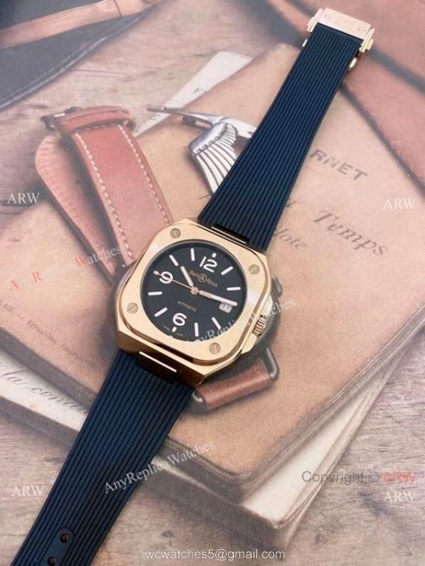 2021 New Copy Bell Ross BR05 Automatic Watch Rose Gold 42mm Mens 2021 New Copy Bell Ross BR05 Automatic Watch Rose Gold 42mm Mens