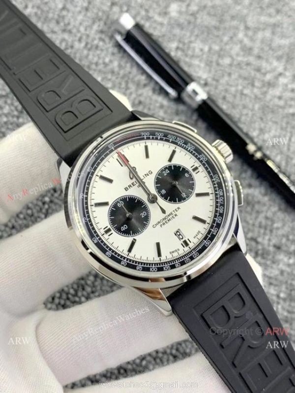 Breitling Premier B01 Chronograph Copy Watches Blue Rubber Strap Breitling Premier B01 Chronograph Copy Watches Blue Rubber Strap