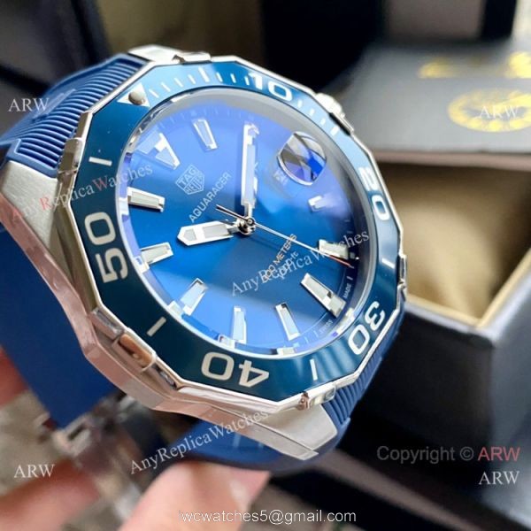 New Replica TAG Heuer Aquaracer 300m QUARTZ Watch Blue Rubber Strap New Replica TAG Heuer Aquaracer 300m QUARTZ Watch Blue Rubber Strap