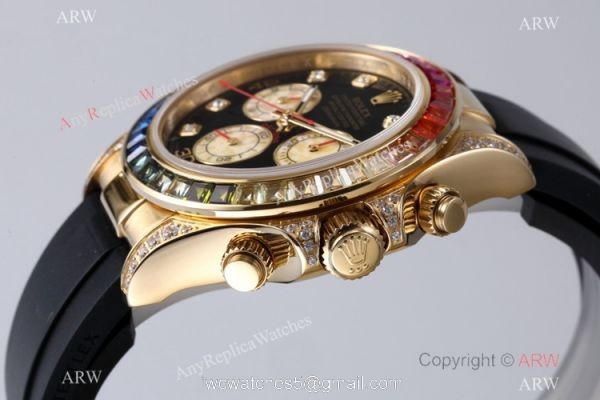 BL Factory Swiss Grade Rolex Daytona Gold Rainbow Copy Watch Cal.4130 Chronograph BL Factory Swiss Grade Rolex Daytona Gold Rainbow Copy Watch Cal.4130 Chronograph