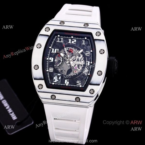 Best Copy Richard Mille RM 030 White Rush Limit Edition Watch Black Rubber Band Best Copy Richard Mille RM 030 White Rush Limit Edition Watch Black Rubber Band