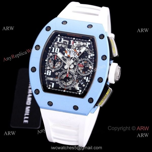 Best Replica Light Blue Richard Mille RM011-FM Baby Blue Last Edition Ceramic Watch For Men Best Replica Light Blue Richard Mille RM011-FM Baby Blue Last Edition Ceramic Watch For Men