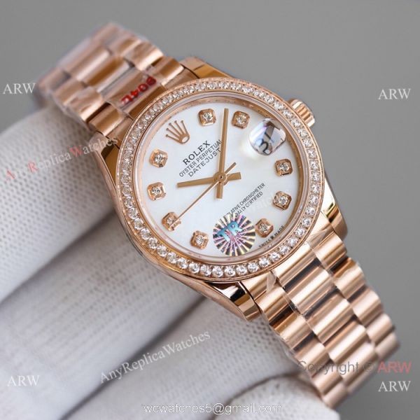 TR Factory 904L Steel Rolex Oyster Perpetual Datejust 31mm Lady Rose Gold Diamonds TR Factory 904L Steel Rolex Oyster Perpetual Datejust 31mm Lady Rose Gold Diamonds