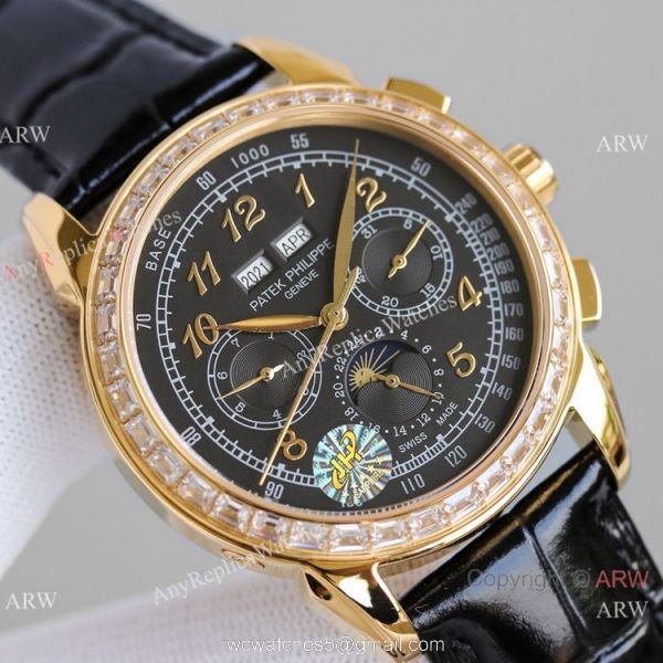 JH Swiss Replica Patek Philippe Perpetual Calendar Chronograph Watch 5270z Diamond Bezel JH Swiss Replica Patek Philippe Perpetual Calendar Chronograph Watch 5270z Diamond Bezel