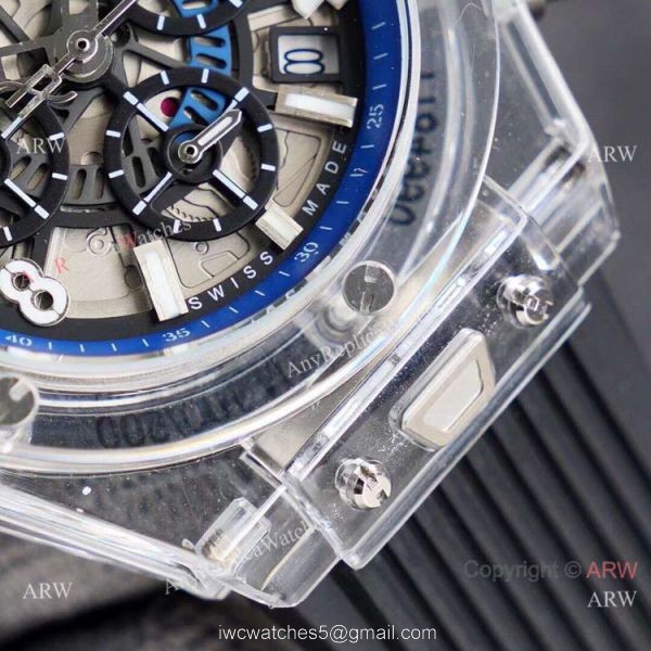 2021 New Hublot Unico Sapphire Chronograph Watch Blue Inner 2021 New Hublot Unico Sapphire Chronograph Watch Blue Inner