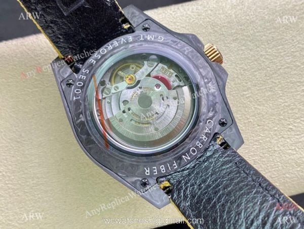 2021 Super Clone Rolex Diw GMT-Master 2 Watch JH Factory Cal.3186 Movement Carbon Case Khaki fabric Leather Strap 2021 Super Clone Rolex Diw GMT-Master 2 Watch JH Factory Cal.3186 Movement Carbon Case Khaki fabric Leather Strap