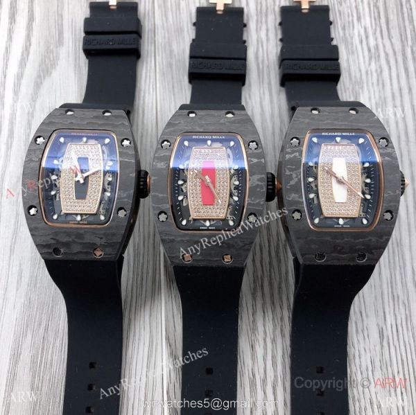 Swiss Quality Richard Mille RM007-1 Women Watch CarbonRose Gold Case Swiss Quality Richard Mille RM007-1 Women Watch CarbonRose Gold Case