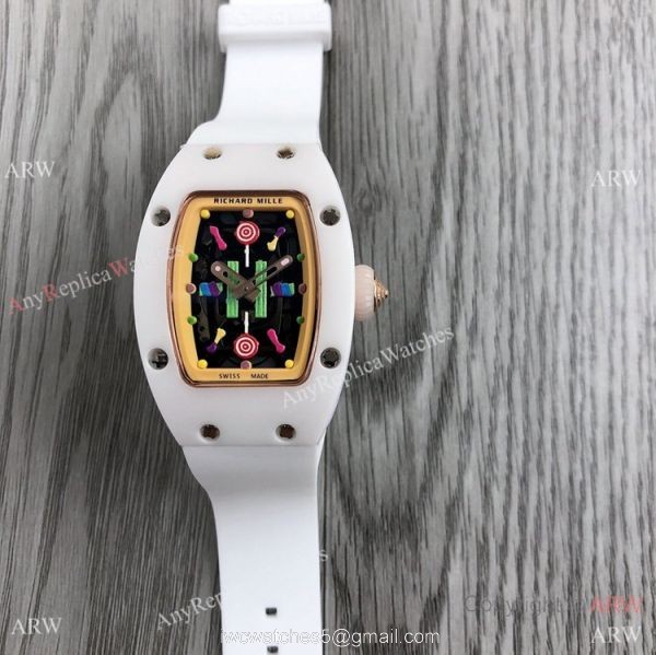 Women Richard Mille BonBon Collection Watches Rm07 Blue Rubber Strap Women Richard Mille BonBon Collection Watches Rm07 Blue Rubber Strap