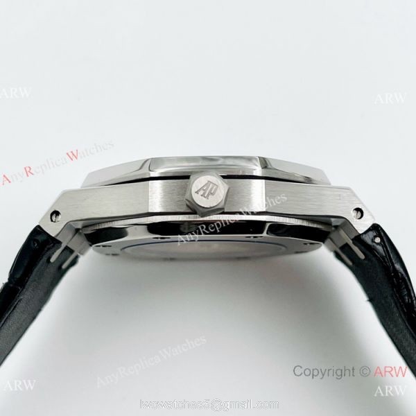 Best Quality Audemars Piguet Royal Oak Autoamtic Watch Black Leather Strap Best Quality Audemars Piguet Royal Oak Autoamtic Watch Black Leather Strap