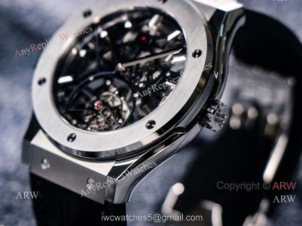 Silver Hublot Skeleton Tourbillon Clone Watch Hublot Classic Fusion 42mm Watch Silver Hublot Skeleton Tourbillon Clone Watch Hublot Classic Fusion 42mm Watch