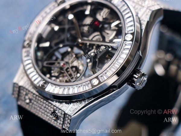 Swiss Grade Hublot Classic Fusion 42mm Knockoff Hublot Skeleton Diamond Watch Swiss Grade Hublot Classic Fusion 42mm Knockoff Hublot Skeleton Diamond Watch